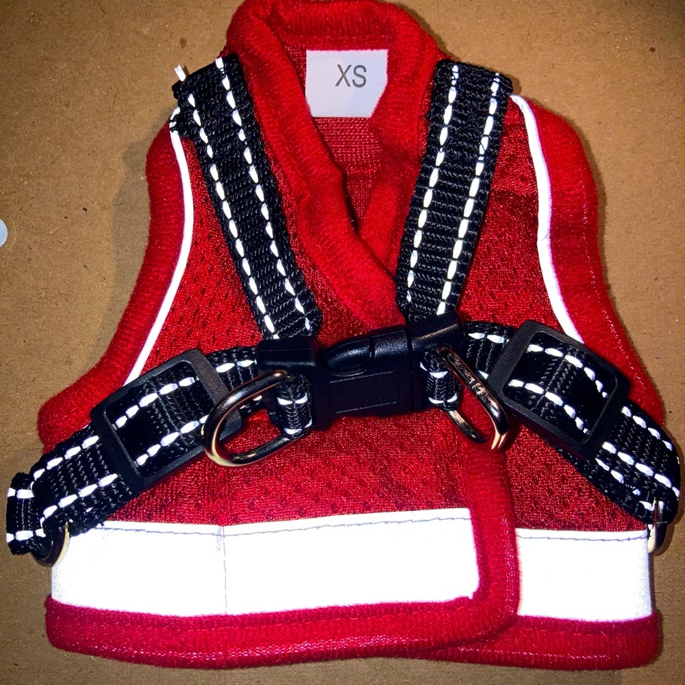 AVCCAVA Red XSmall Reflective Pet Harness with Clip Closure